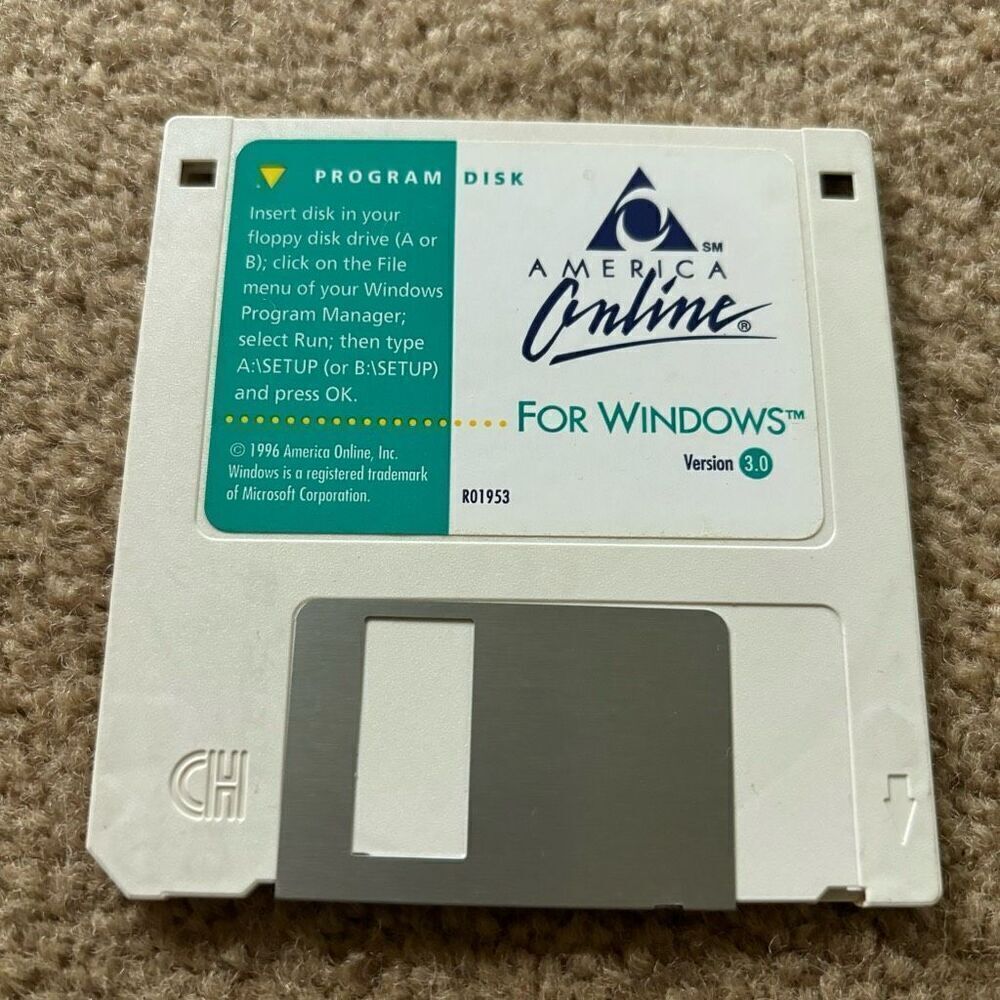 America Online For Windows Program Disk 1996